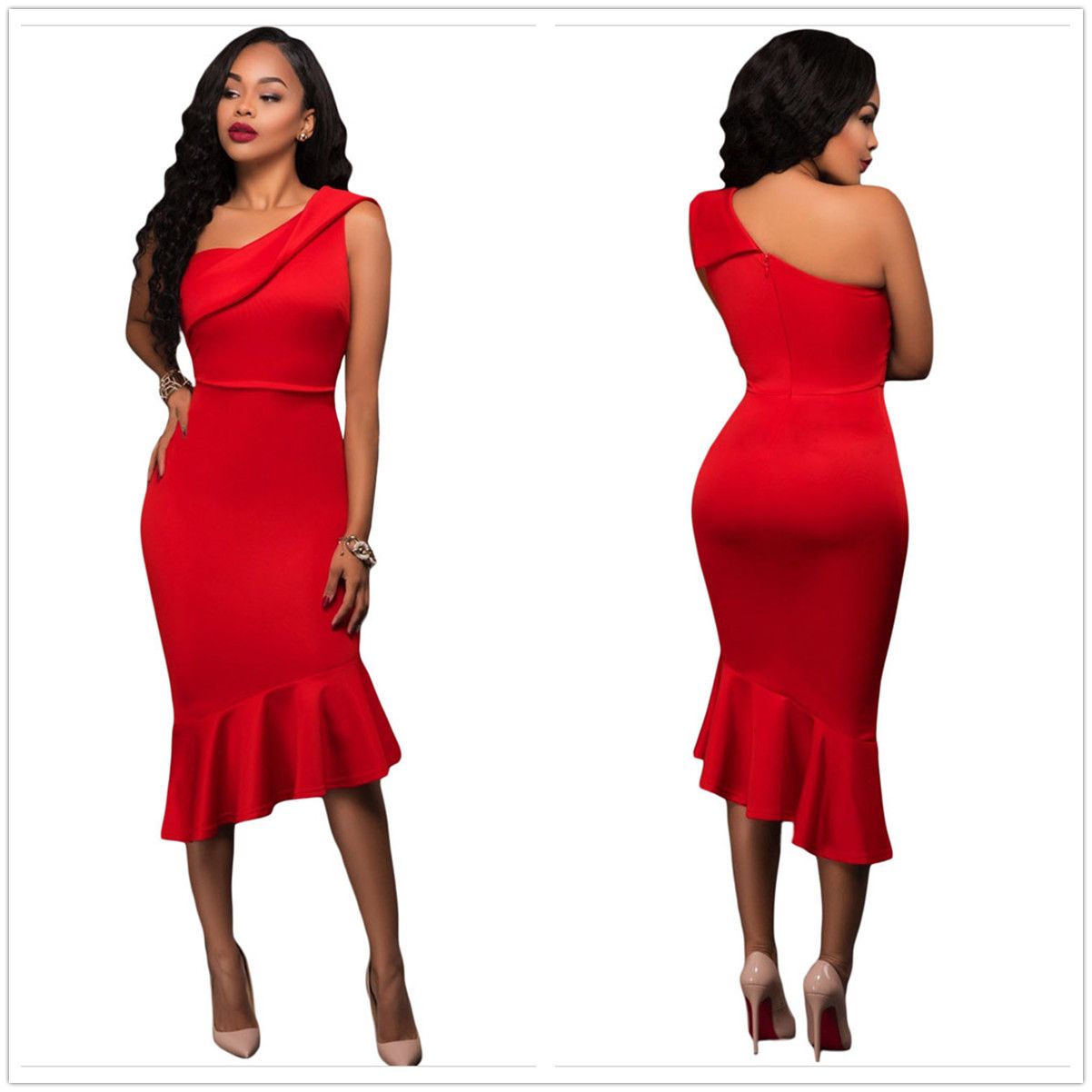 Tight One Shoulder Dresses