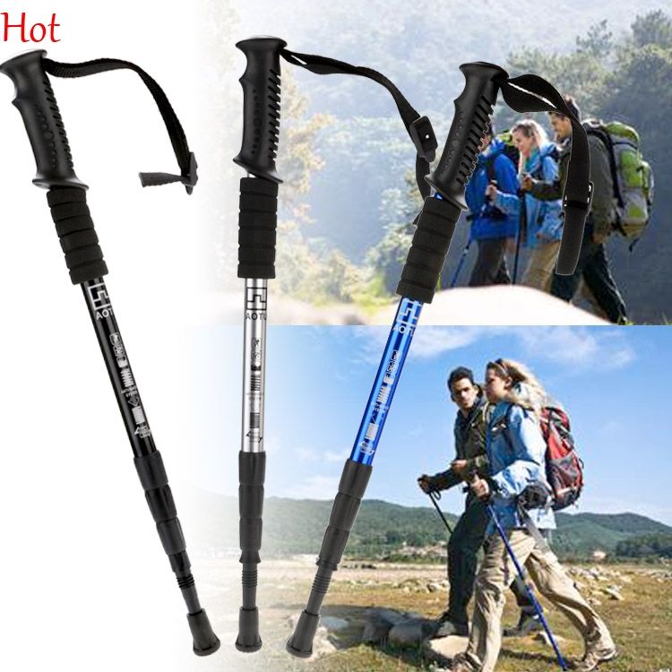 Ultra Light Adjustable Trekking Poles Telescopic Aluminum Alloy Hiking