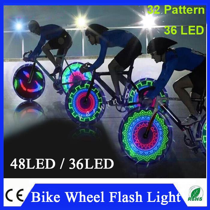 Excellent 48 LED Bicycle Bike Programmable Wheel Flash Light Double