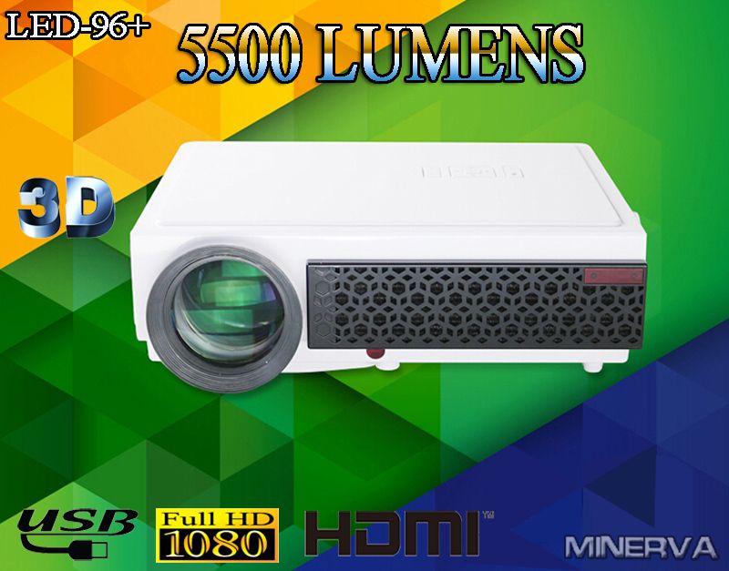 2020 High Quality 5500 Lumens LED 96+ Projector 1080P 3D Full HD LCD