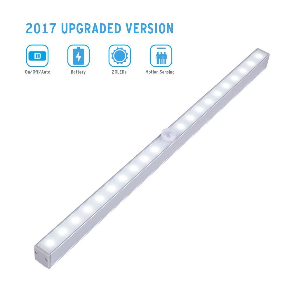 Lumiparty Motion Sensor Closet Light 20 Led Wireless Activated Night Lumiparty Motion Sensor Closet Light 20 Led Wireless Activated Night Under Cabinet Lighting Lamp Battery Operated