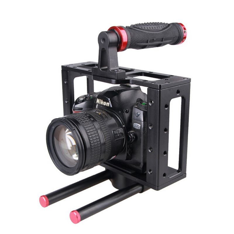 2021 DSLR Camera Cage Top Handle 15MM Rod System For Video Camera Canon