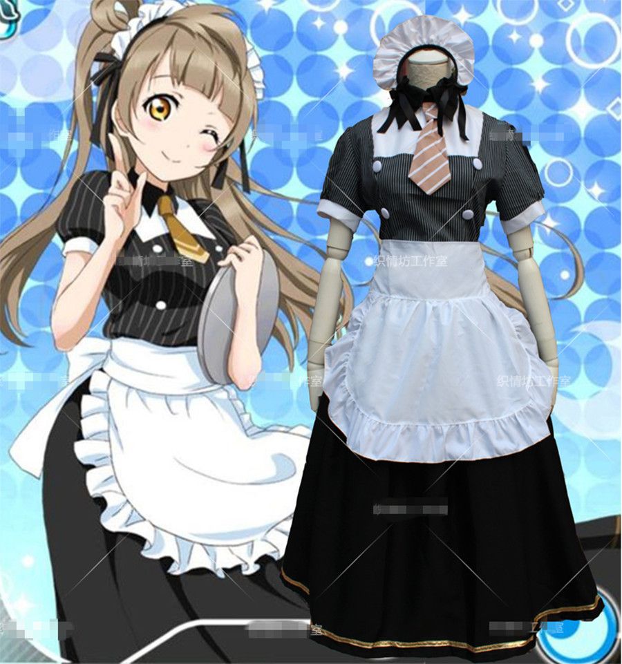 Wholesale Minami Kotori Cute Maid Dress Mid Calf Restaurant ...