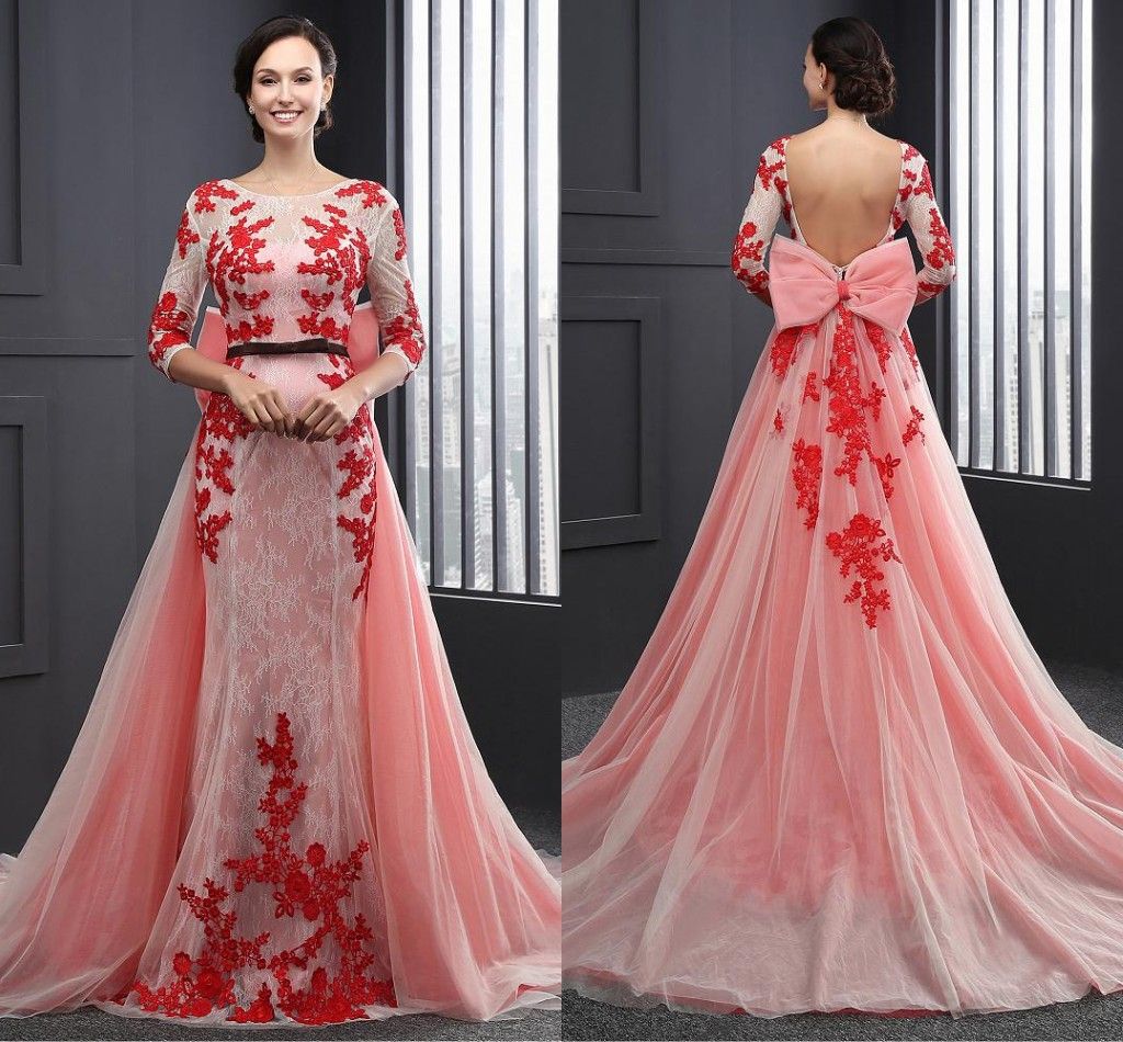 long sleeve designer evening gowns