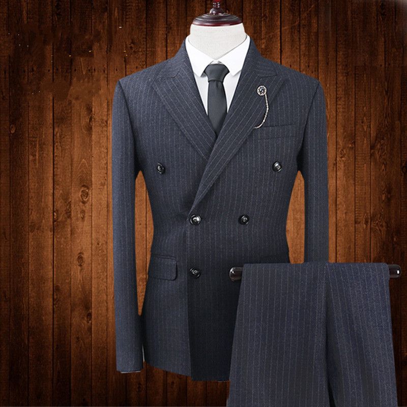 pinstripe business suit