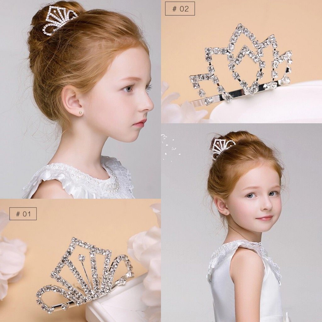 Crystal Diamond Girls Headpieces Kids Crown for Flower Girl ...