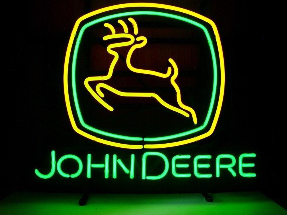 New John Deere Glass Neon Sign Light Beer Bar Pub Sign Arts Crafts