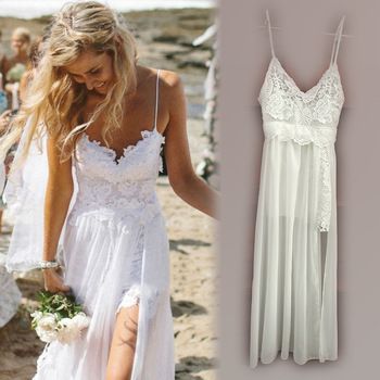 long white lace summer dress