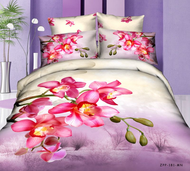 Wholesale 3d Big Flower Bedding Sets Cotton Fabric Queen Size Cover ...