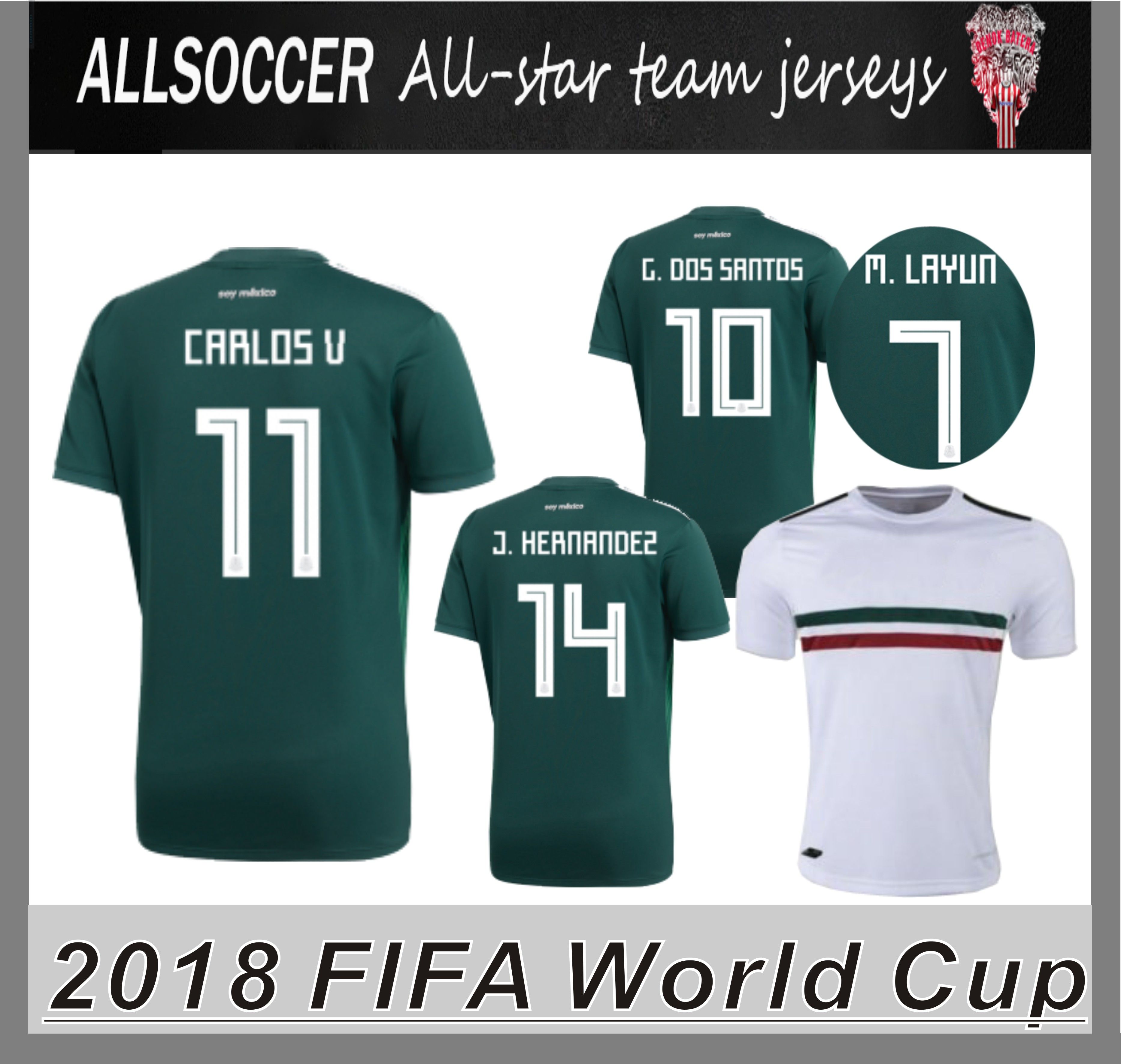 2019 TOP QUALITY 2018 World Cup Jerseys Mexico SOCCER JERSEYS MARQUEZ