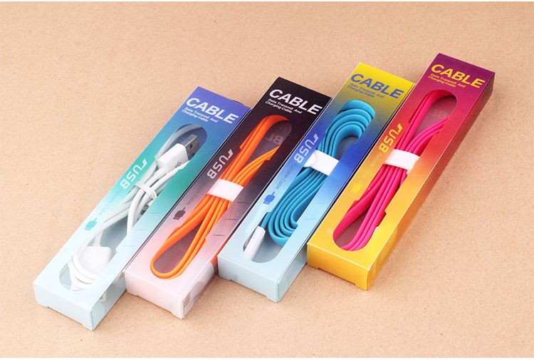 2021 Charging Cable Packing Boxes For Data Cables Phone Accessories And Other Gradient Color PVC