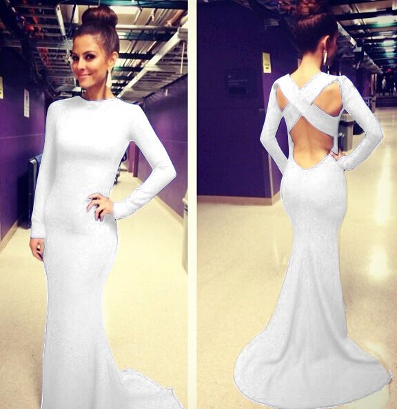 Amazing Cheap 25.9 Prom Dresses With Crew Long Sleeves