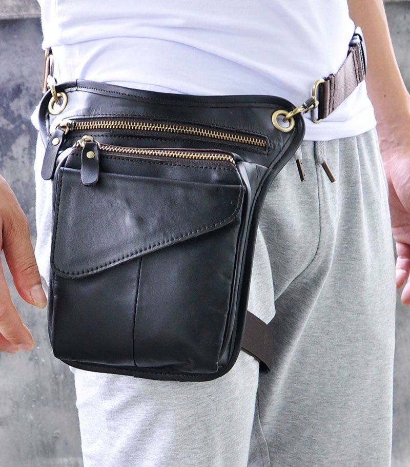 Genuine Leather Fanny Pack Waist Bag Phone Holder Bum Bag Top Grade ...