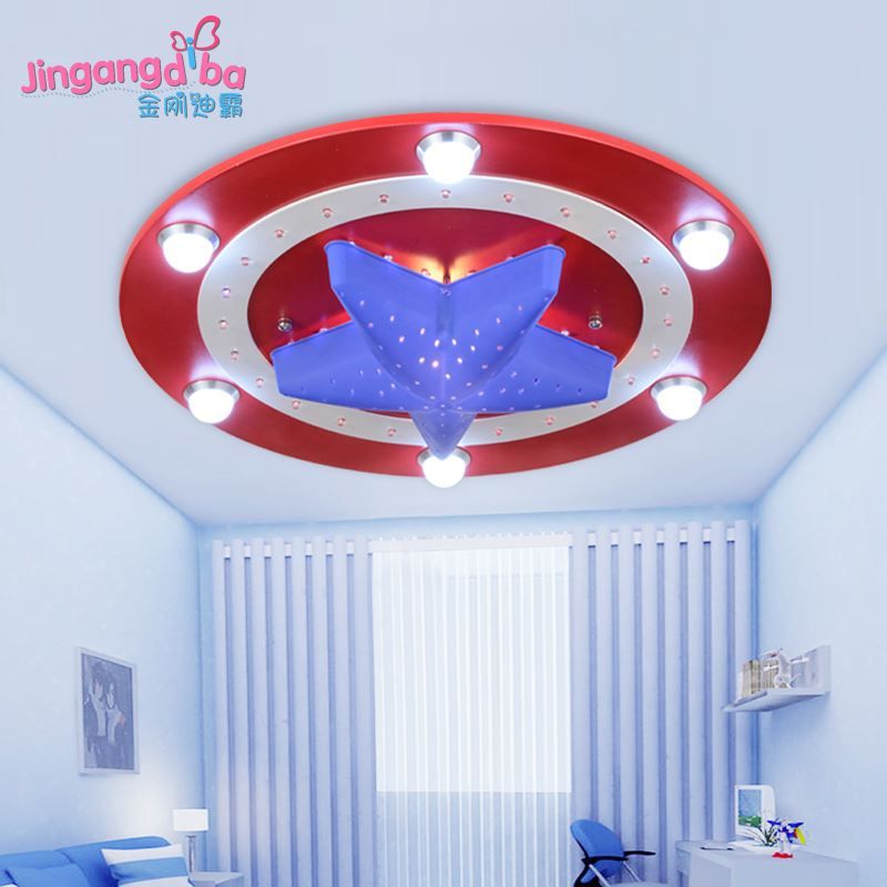 2017 Captain America Cartoon Creative Kids Room Ceiling Lamp Led 2017 Captain America Cartoon Creative Kids Room Ceiling Lamp Led Lighting Boys And Girls Children S Bedroom Lights From Walle Happy