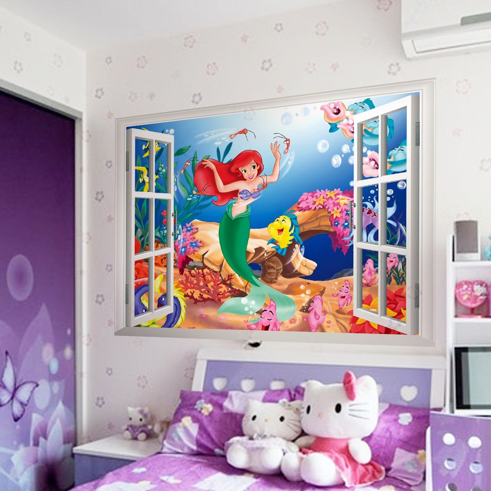Stickers For Wall Decor mermaid wall stickers for kids rooms 3d window sticker wall art Stickers For Wall Decor mermaid wall stickers for kids rooms 3d window sticker wall art