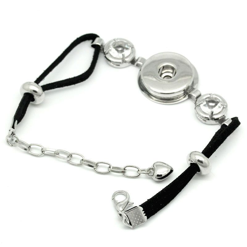 Vintage Snaps Bracelets Jewelry Silver Color 18mm Press Metal Ginger