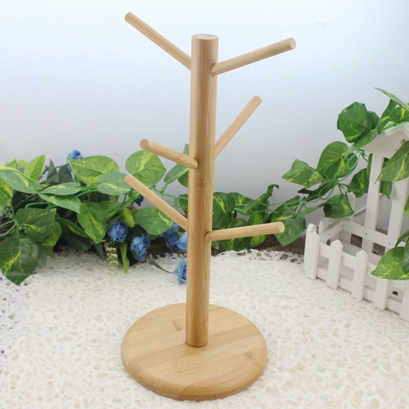 2018 Wooden Coffee Mug Tree Tea Cup Holder Stand Storage Rack 2018 Wooden Coffee Mug Tree Tea Cup Holder Stand Storage Rack With 6 Hooks Home And Organization From Allstars 11 76 Dhgate Com