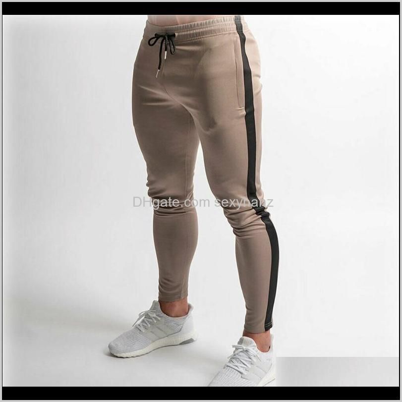 fashion mens casual slim fit sports gym pants jogger drawstring running trousers striped sweatpants1