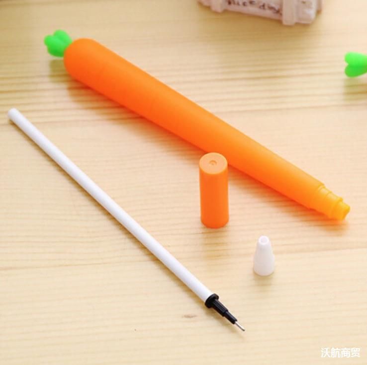 Cute Black Refill Neutral Pen Stationery Korean Personalized Signature Gel Pens Student Carrot Water-Based Pen