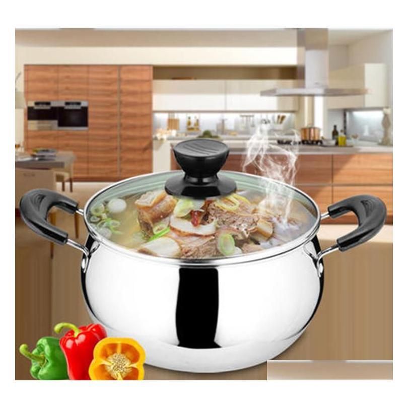 quality stainless steel soup pot non stick cookware set pans pots saucepan cooking casserole non magnetic pot brew kettle