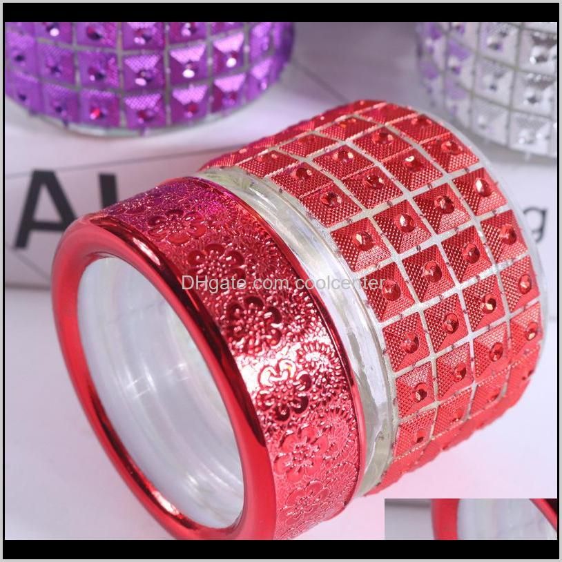 100ml glass jars round glass bottles with mosaic pattern for storing food, multiple colors 144pcs/pack