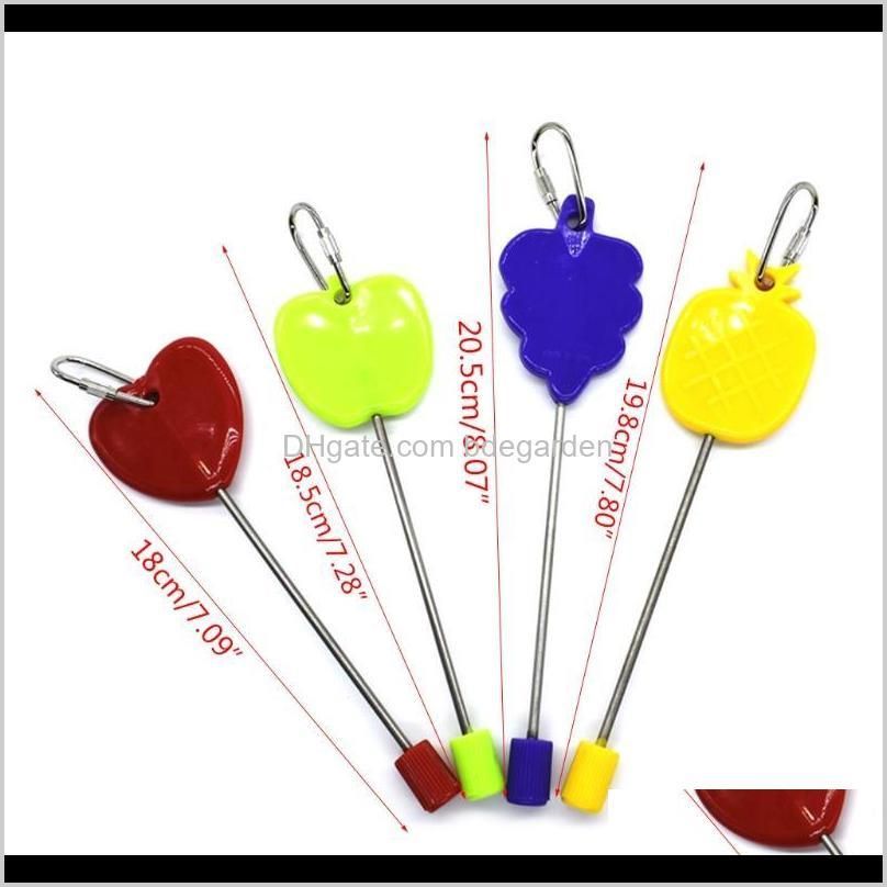 stainless steel holder stick fruit skewer bird treating tool parrot toy cage accessories