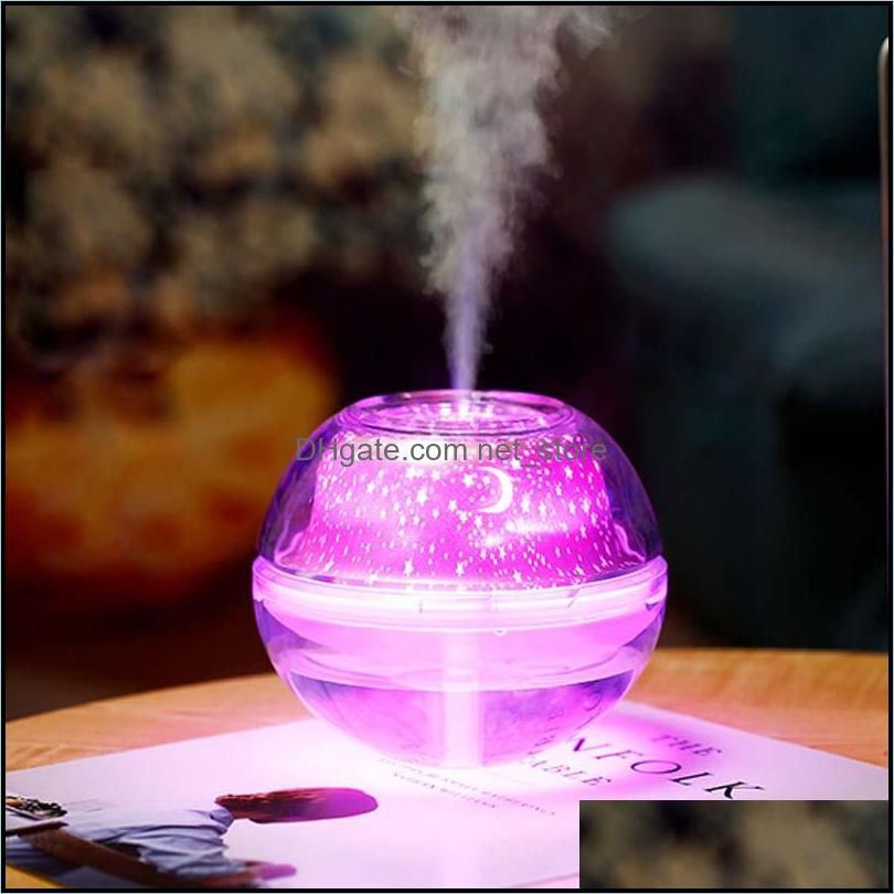 New Crystal Projection Lamp Humidifier LED Night Light Colorful Color Projector Household Mini Humidifier Aromatherapy Machine