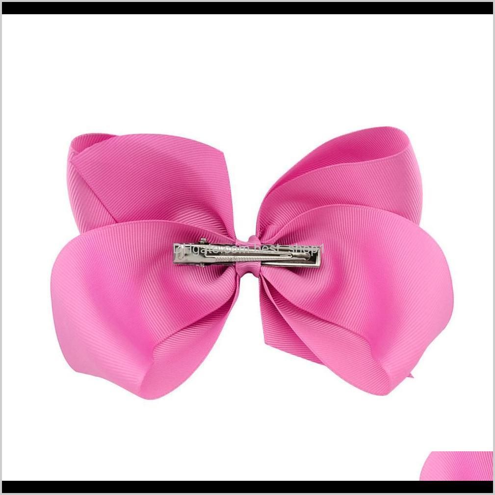 6 inch children bow hairpin solid color bowknot clips baby ribbon bow barrette kids headwear boutique hair accessories new gga2679