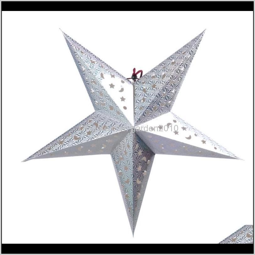 paper lamp lantern hanging five-pointed stars christmas lampshade light shade diy wedding festival party decoration