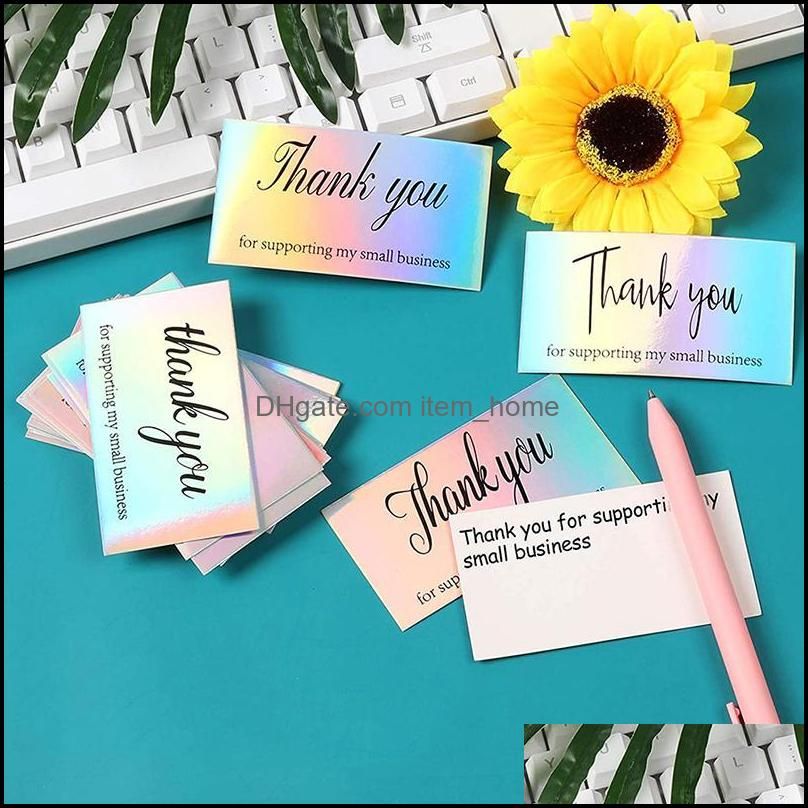 Greeting Cards 30/50Pcs Kraft Paper Card Thank You For Your Order Store Business Tags Small Shop Gift DIY Crafts Decoration