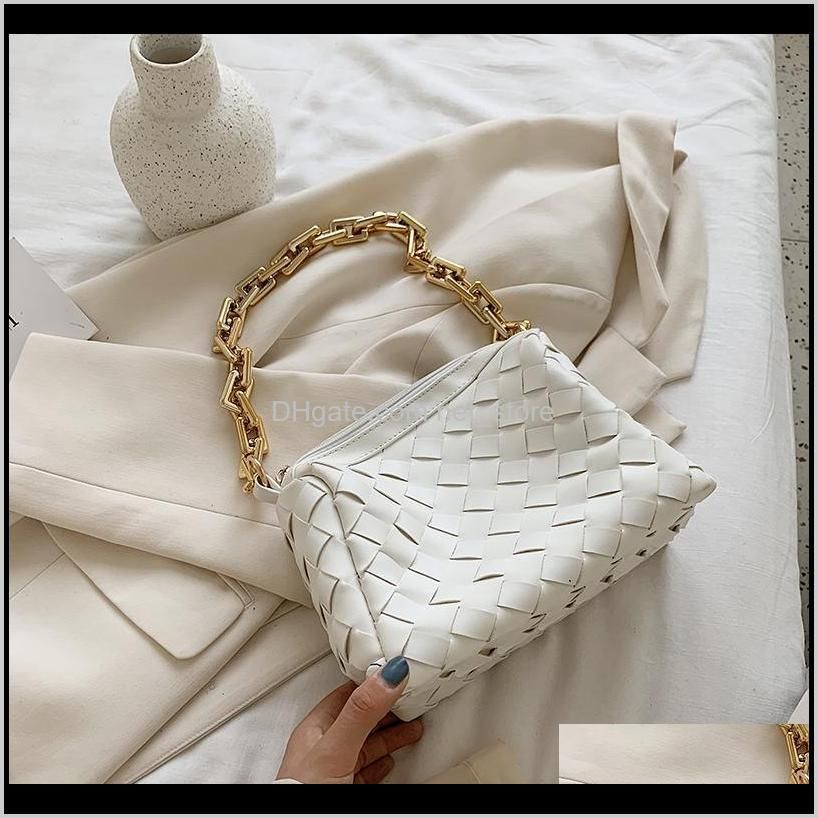 messenger bag woven tote chain 2020 fashion new high-quality shoulder leather women`s designer handbag bag pu solid color hbhet