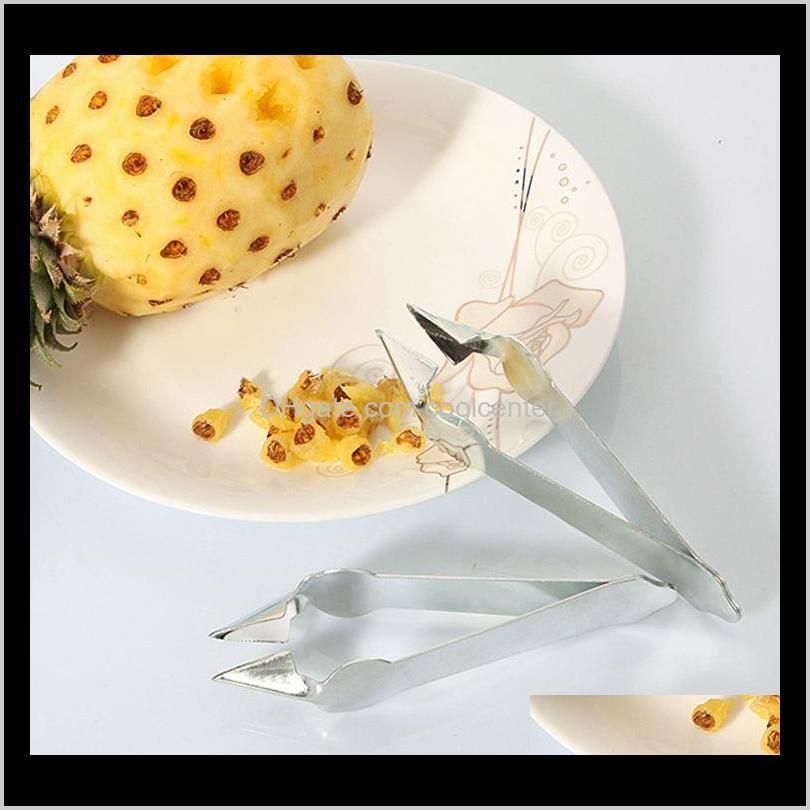 cutter pineapple artifact remover triangle clip peeler stainless steel eye opener household toolsfjpt