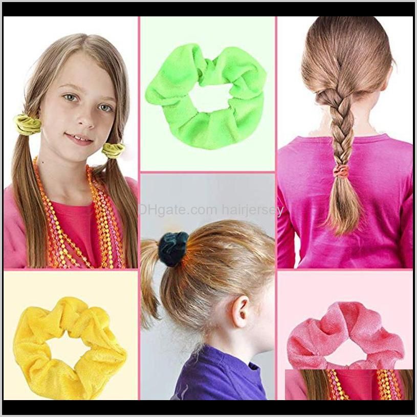 premium velvet hair scrunchies elastics hair bands scrunchy hair tie ropes scrunchie ponytail holder bands for women girls - 50 colors