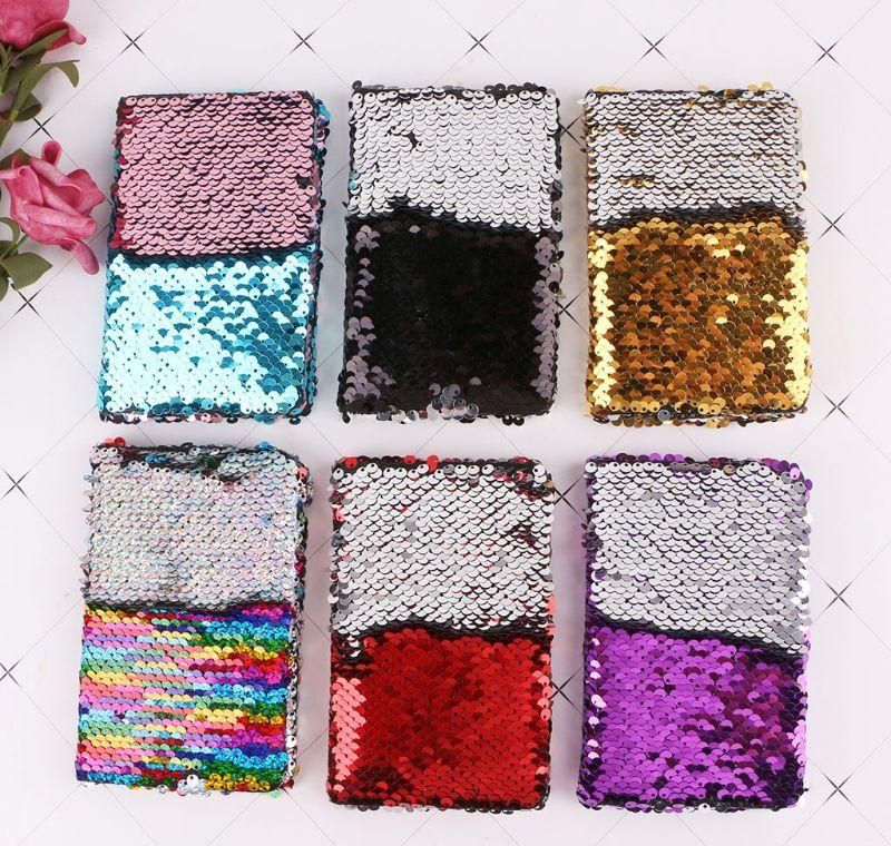 creative sequins notebook notepad glitter diary memos stationery office supplies stationery 78 sheets sequins notebook