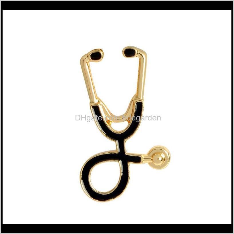 nurse pins medical brooches for women fashion colorful metal stethoscope enamel jewelry men jackets badges accessories hijab pin