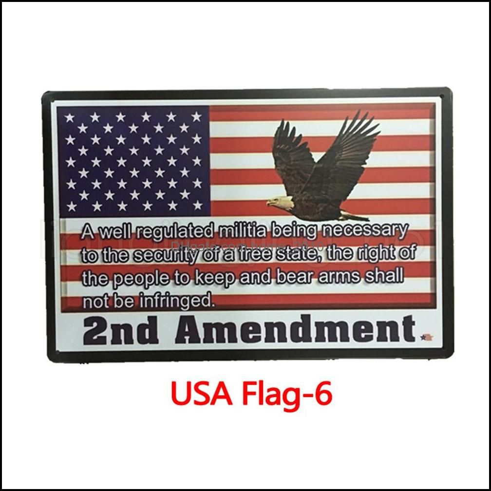 USA flag Tin Signs metal Vintage Posters Old Wall Metal Plaque Club Wall Home art metal Painting Wall Decor Art Picture party decor