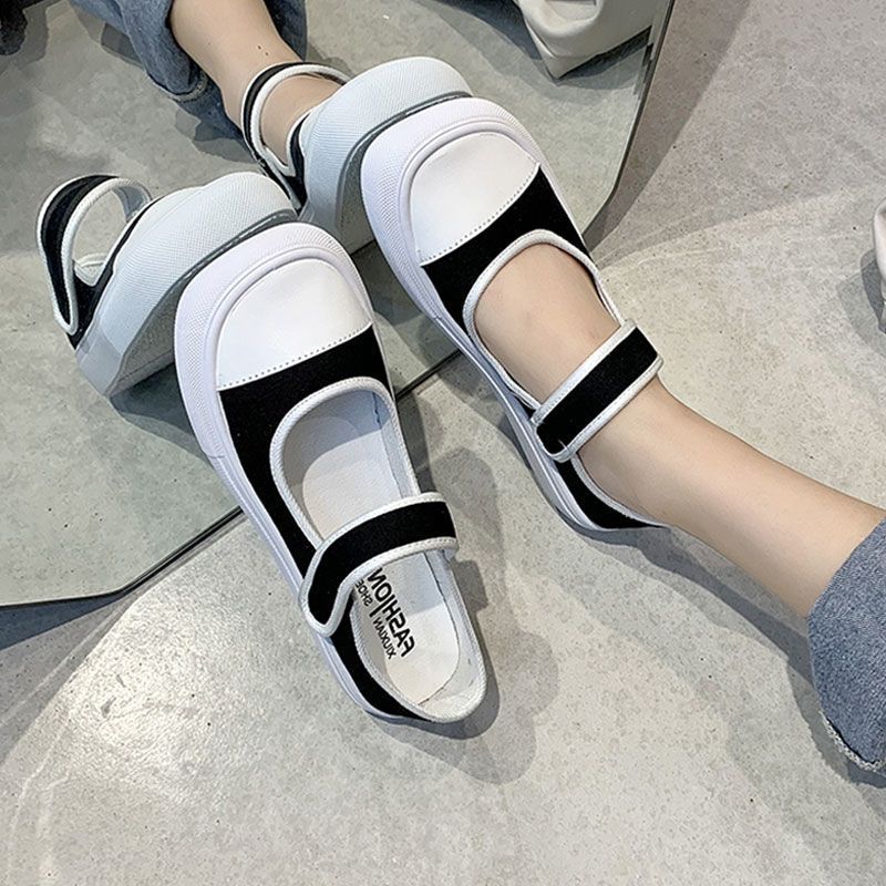 Compra Lienzo De Verano Zapatos De Mujer Fondo De Fondo Grueso Plataforma  Zapatos Casuales Enfermera Blanco Dama Calzado Transpirable Zapato Zapatos  Zapatos Mujer Barato | Entrega Rápida Y Calidad | Es.Dhgate