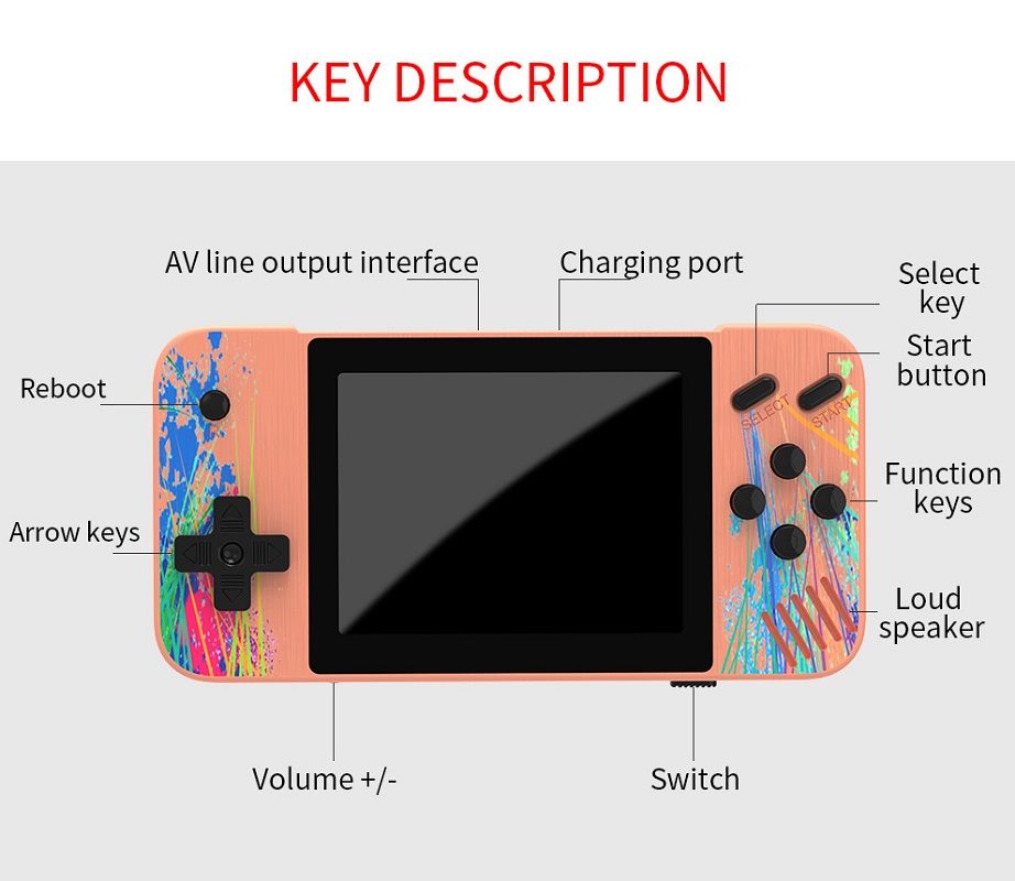 Portable Double Players Game Players G3 Handheld Console Retro Video Player Built in 800 Games 3.5inch Screen For Boys Girls factory Quality