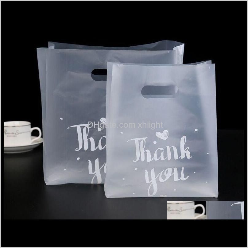 thank you plastic gift bag cloth storage shopping bag with handle party wedding plastic candy cake wrapping bags
