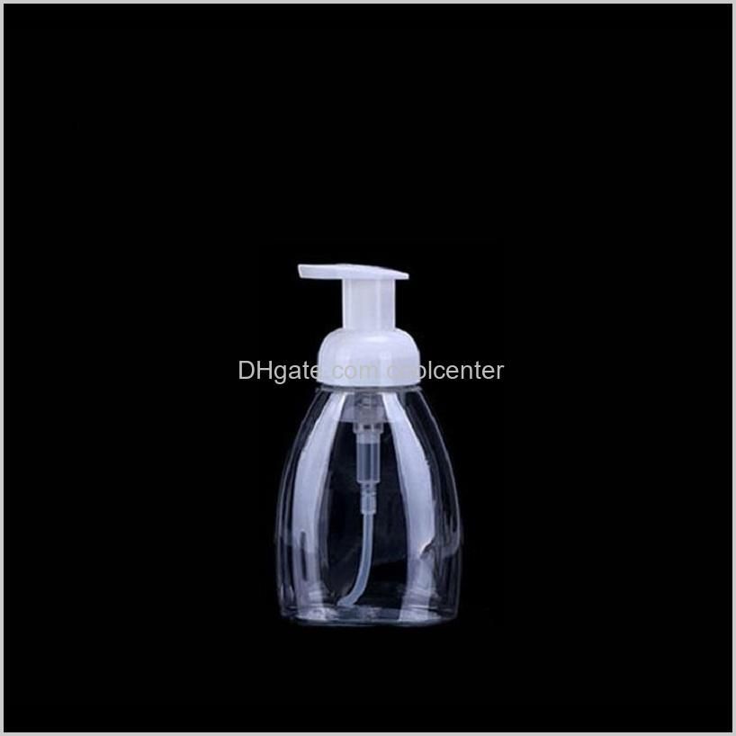 250ml hand sanitizer foam bottle fan- shaped transparent plastic pump bottle for cosmetics lotion sea freight