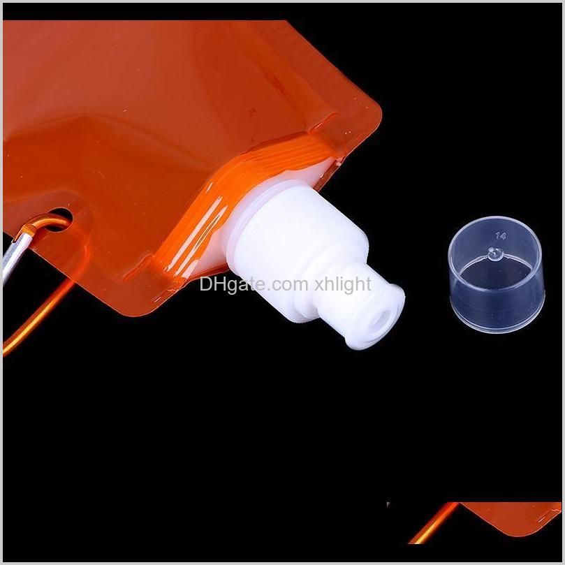portable ultralight foldable water bags soft flask bottle outdoor sport hiking camping water bag 480ml-500ml vt0038