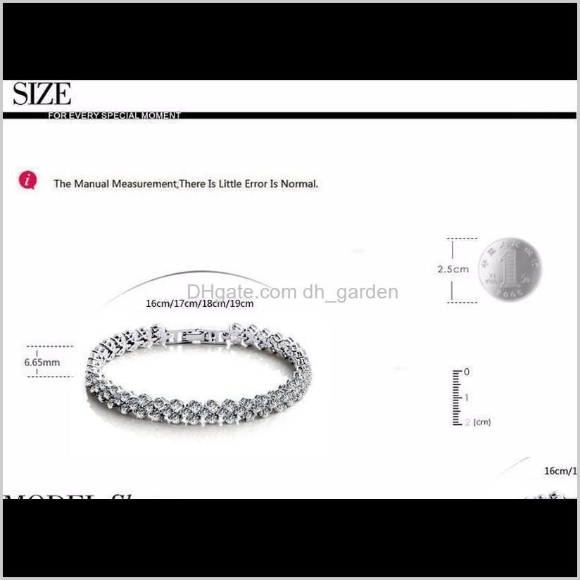 luoteemi roman chain bracelet for women luxury 2.75mm cubic zircon inlay charm bracelet bride jewelry white gold plated