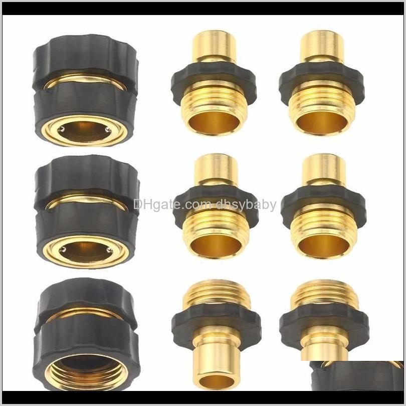 3/4 inch garden hose fitting quick connector male and female value pack - no-leaks water hoses quick connect release#g30