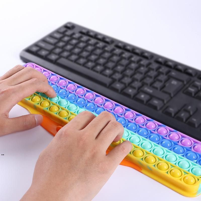 Keyboard Silicone Push Bubble Fidget Toys Music Sound Finger Hand