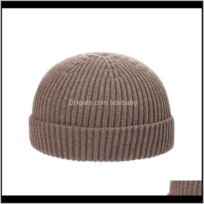 wool knitted melon skin hat men autumn and winter warm knitted hat outdoor women fashion hat