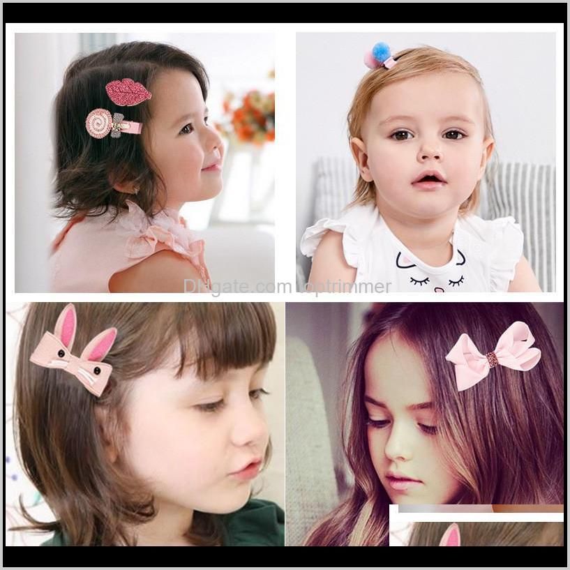 18 pcs/set children`s hairpin gift set girl`s headdress baby princess candy bb hair clip cute bow hairpin baby crow hairpin hot