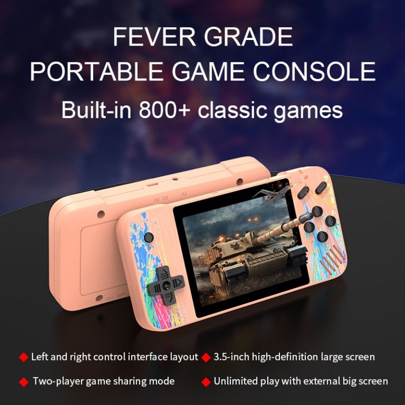 800 HD Portable Game Player 3.5 Inch Color Screen Retro Mini Handheld Console Support Double Players Video Games Box For Kids G3