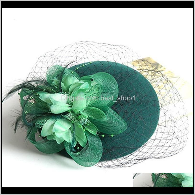 winter charming women sinamay pillbox vintage wool felt hats mesh floral party wedding fedoras with fascinating floral lm007 h qylibk