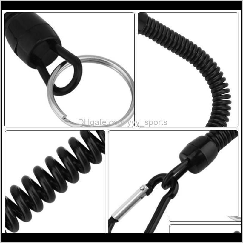 10pcs fishing lanyards boating secure retractable coiled tether with carabiner
