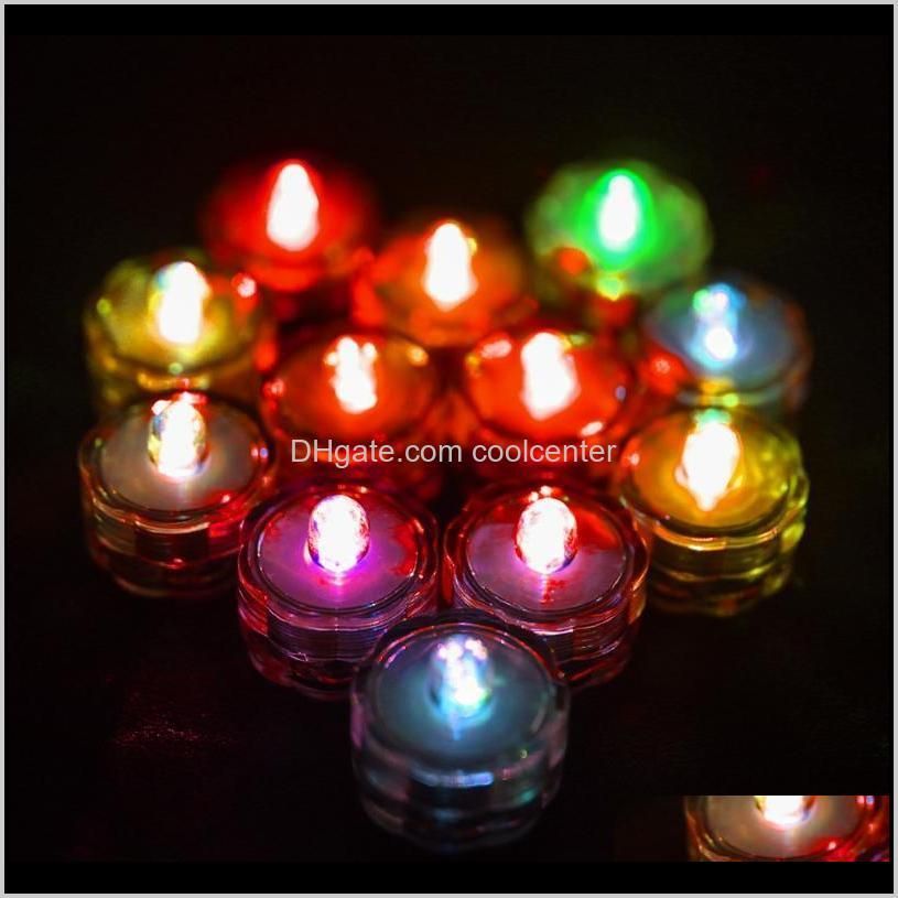 12pcs waterproof led floral light super bright submersible lights battery operated lighting for party wedding home decor
